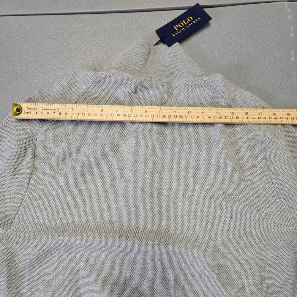 Polo Ralph Lauren Quarter Zip Sweater 2XB Gray Pima Cotton NWT